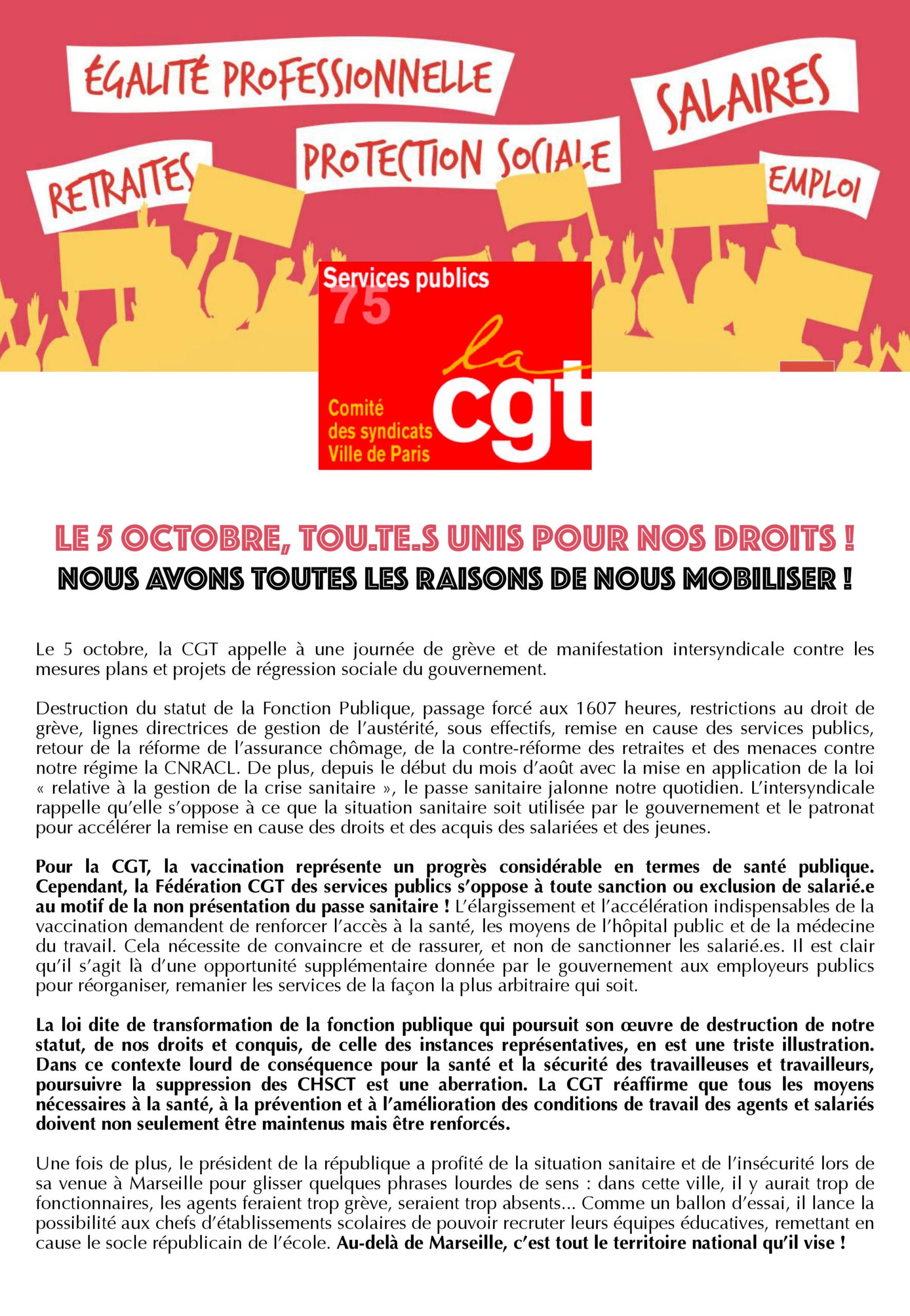 Le Octobre Nous Avons Toutes Les Raisons De Nous Mobiliser